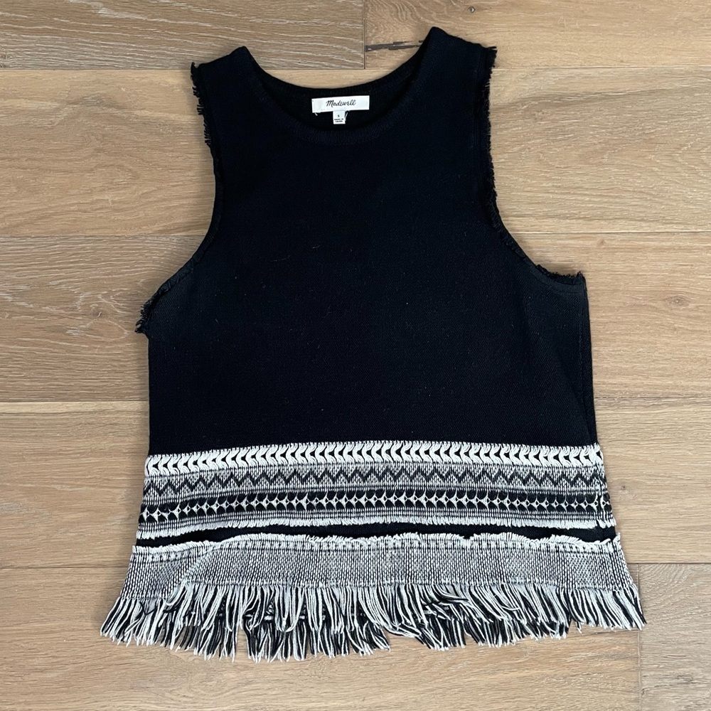 Fringed Madewell Sweater Tank